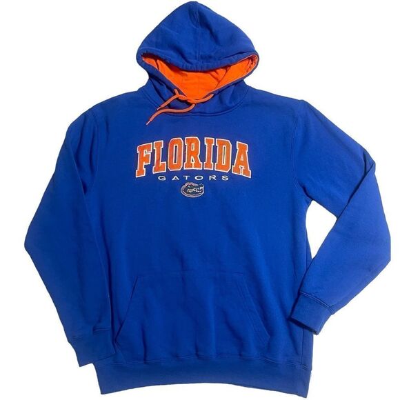 Florida Gators Embroidered Hoodie Men Sz Large Blue & Orange Logo Football - Picture 1 of 8